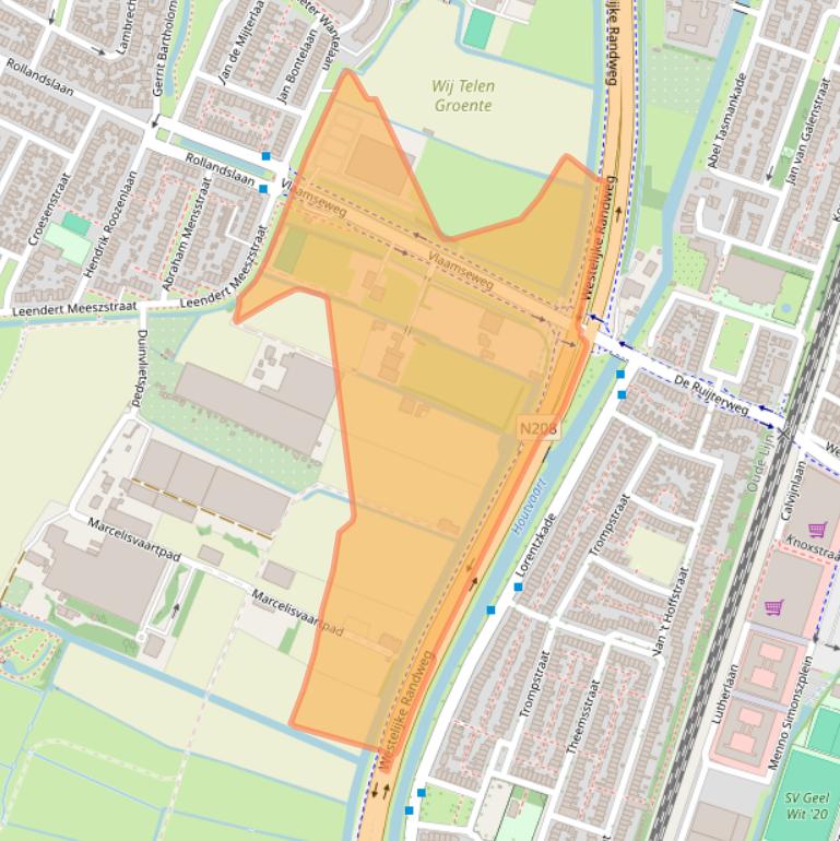 Kaart van postcodegebied 2015GA.