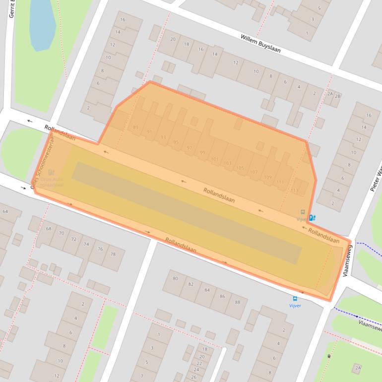 Kaart van postcodegebied 2015GD.