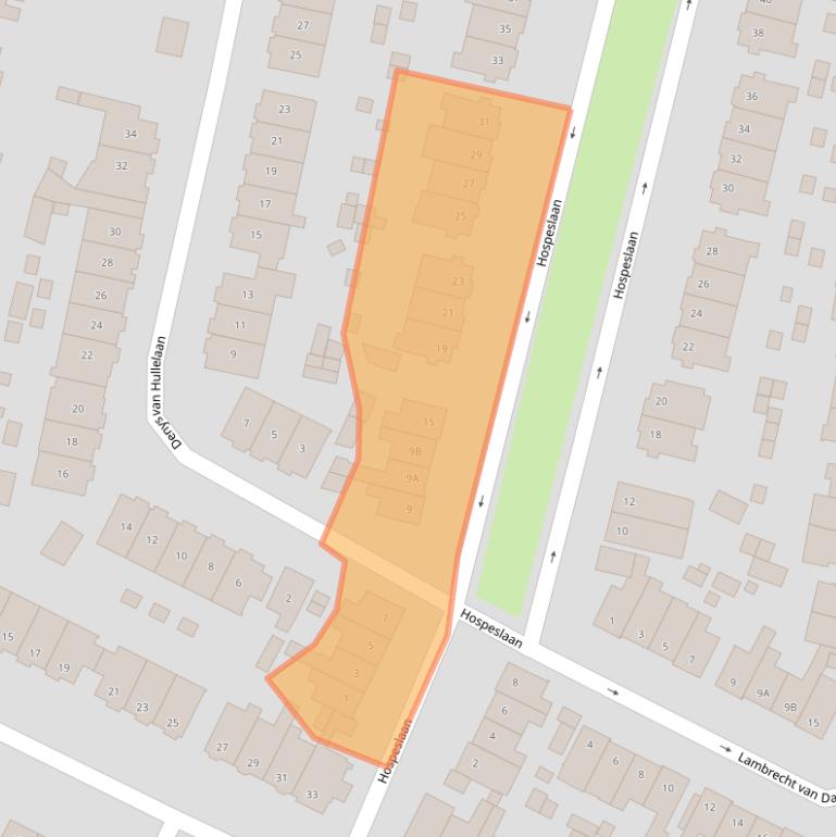 Kaart van postcodegebied 2015GH.