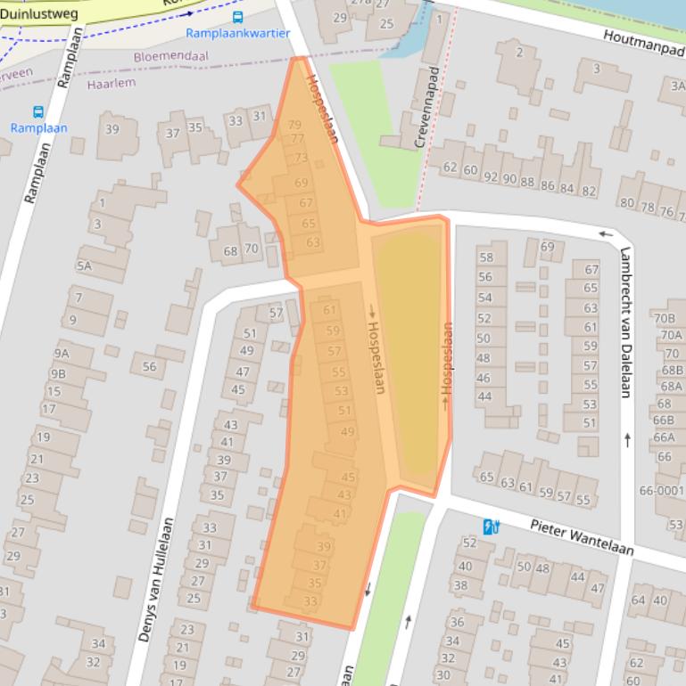 Kaart van postcodegebied 2015GJ.