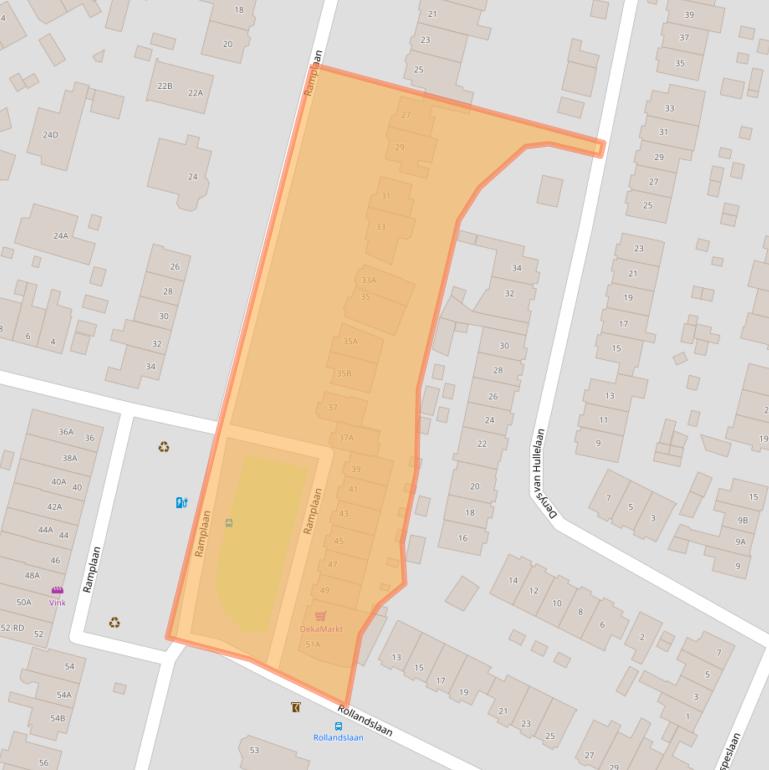 Kaart van postcodegebied 2015GS.