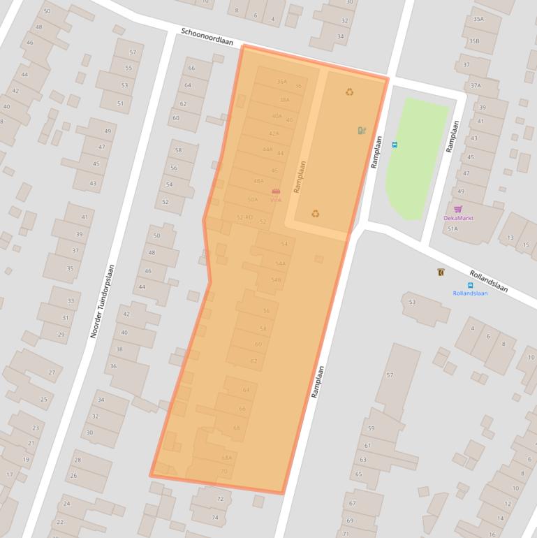 Kaart van postcodegebied 2015GX.