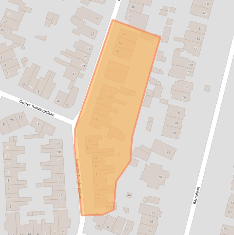 Kaart van postcodegebied 2015HK.