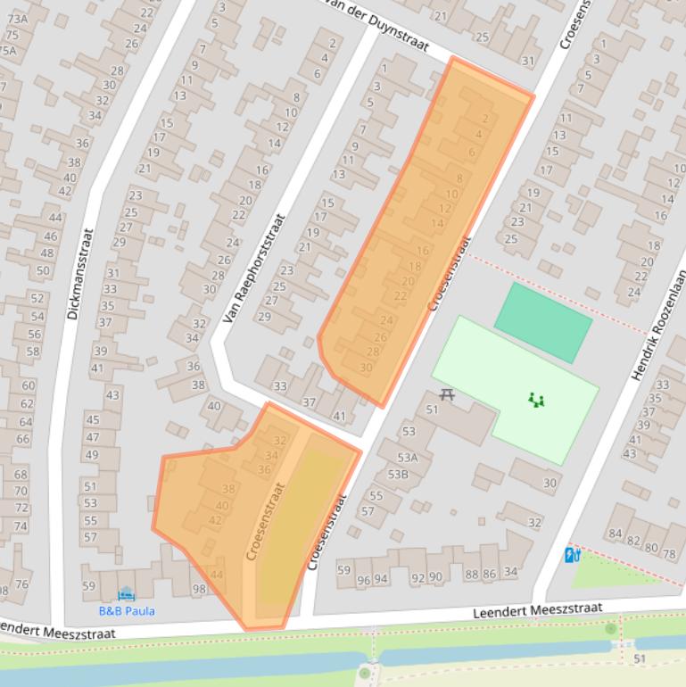 Kaart van postcodegebied 2015JL.