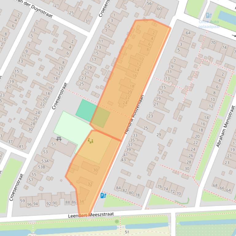 Kaart van postcodegebied 2015JN.