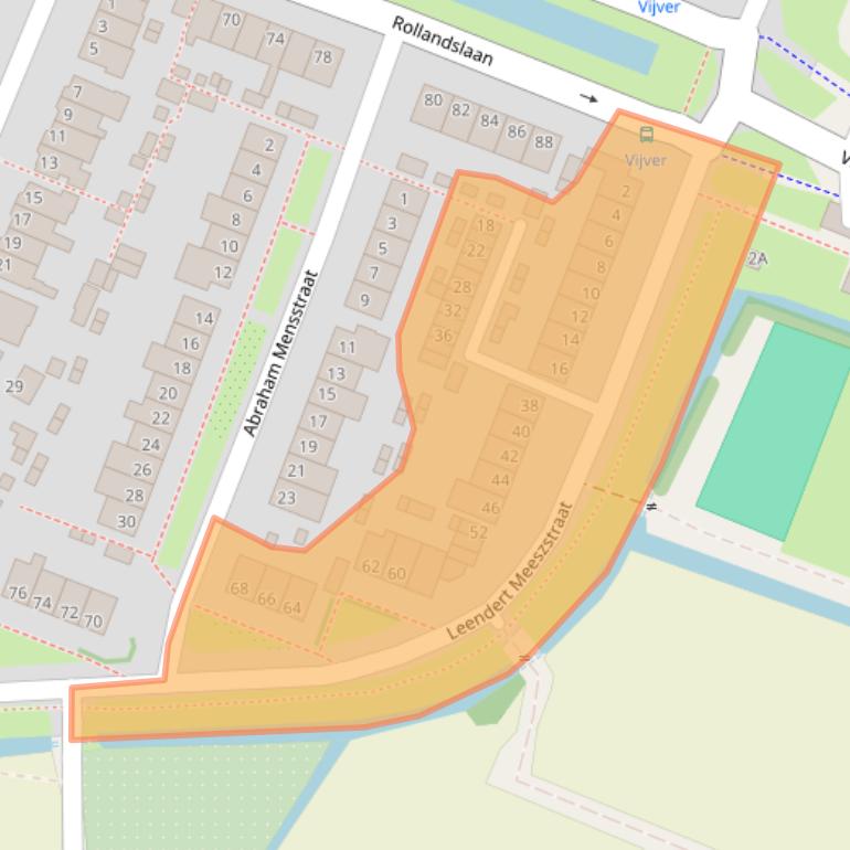 Kaart van postcodegebied 2015JS.