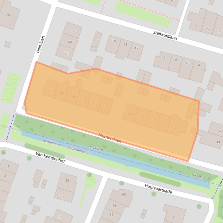 Kaart van postcodegebied 2015KA.