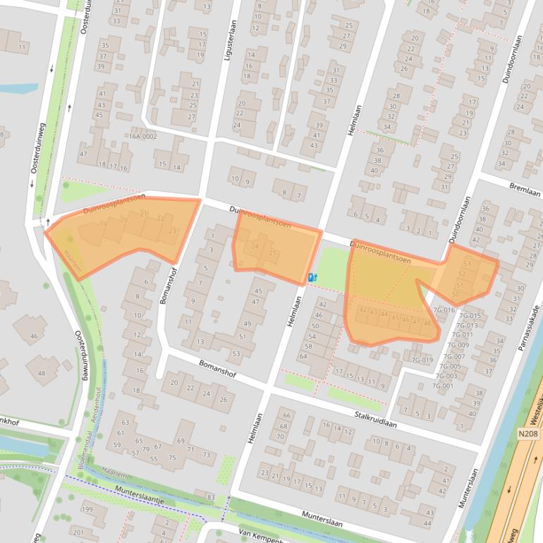 Kaart van postcodegebied 2015KG.