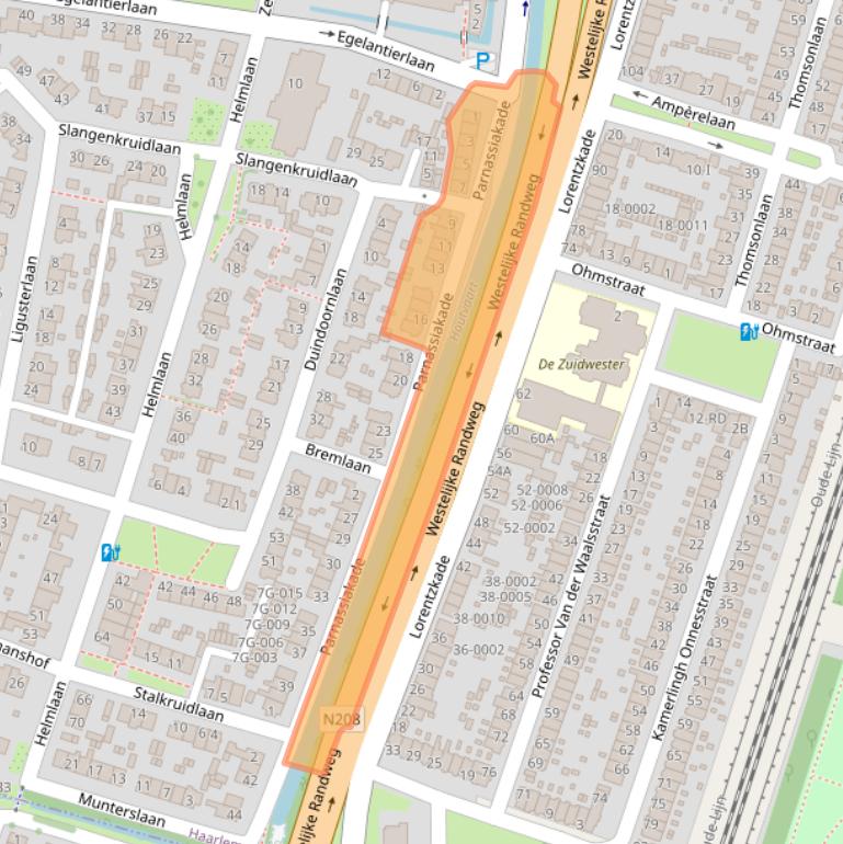 Kaart van postcodegebied 2015KK.