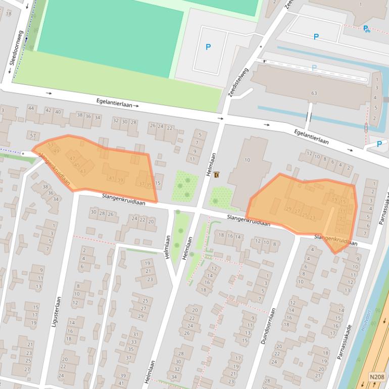 Kaart van postcodegebied 2015LK.