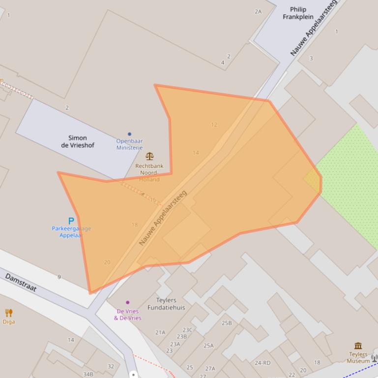 Kaart van postcodegebied 2019HE.