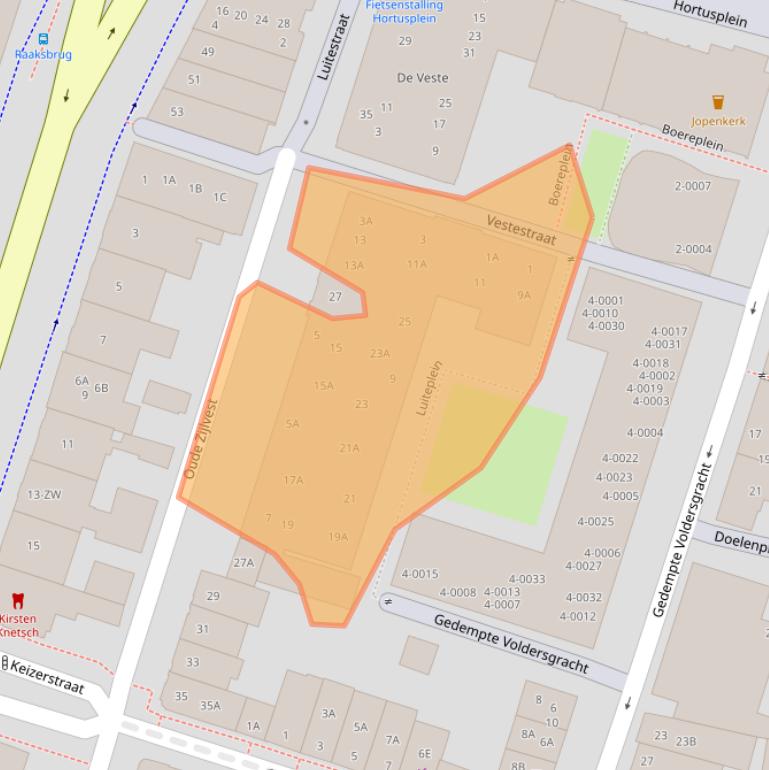 Kaart van postcodegebied 2019VA.