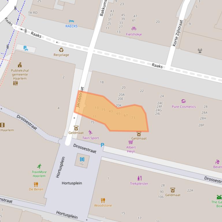 Kaart van postcodegebied 2019WC.