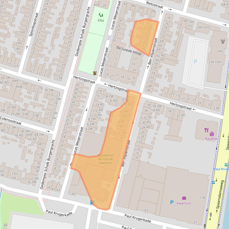 Kaart van postcodegebied 2021AA.