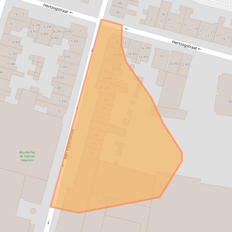 Kaart van postcodegebied 2021AB.