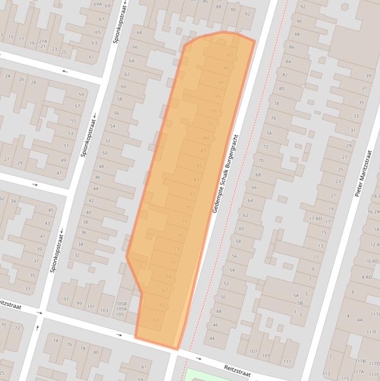 Kaart van postcodegebied 2021AK.