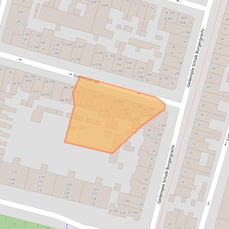 Kaart van postcodegebied 2021BE.