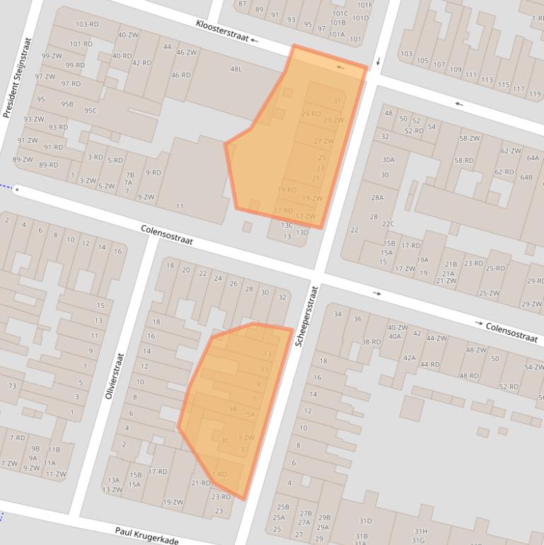 Kaart van postcodegebied 2021BG.