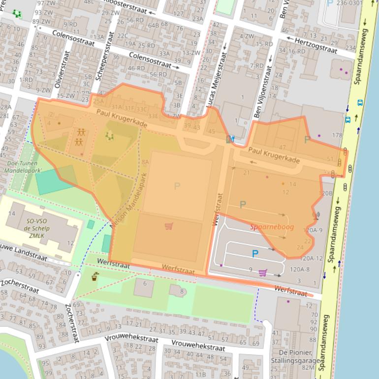 Kaart van postcodegebied 2021BN.