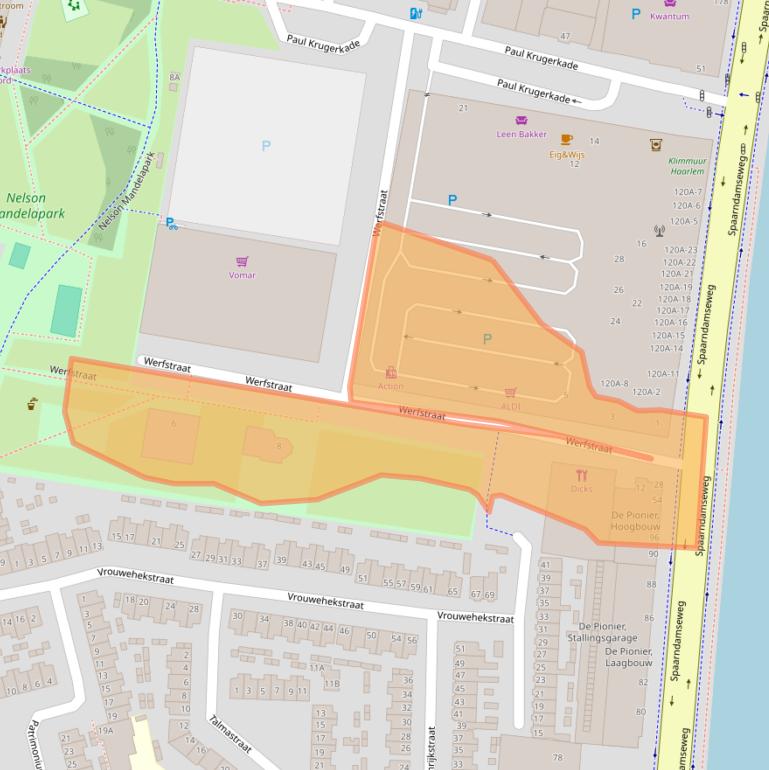 Kaart van postcodegebied 2021BP.