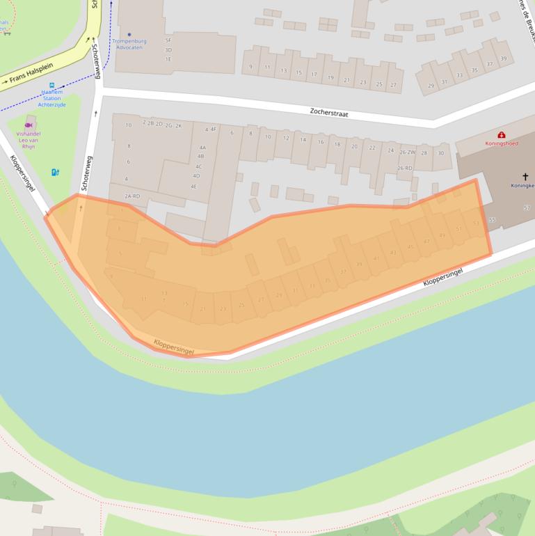 Kaart van postcodegebied 2021CR.