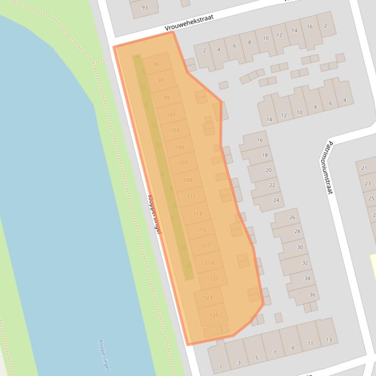 Kaart van postcodegebied 2021CT.