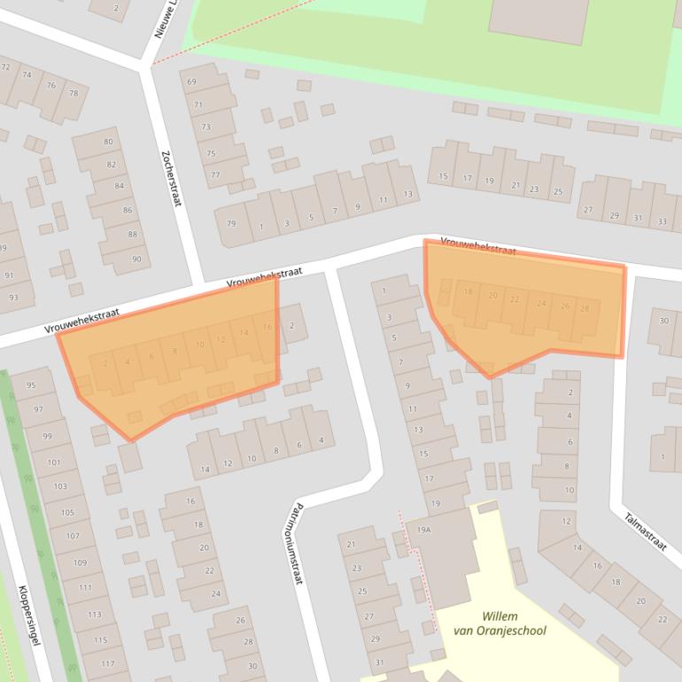 Kaart van postcodegebied 2021DC.
