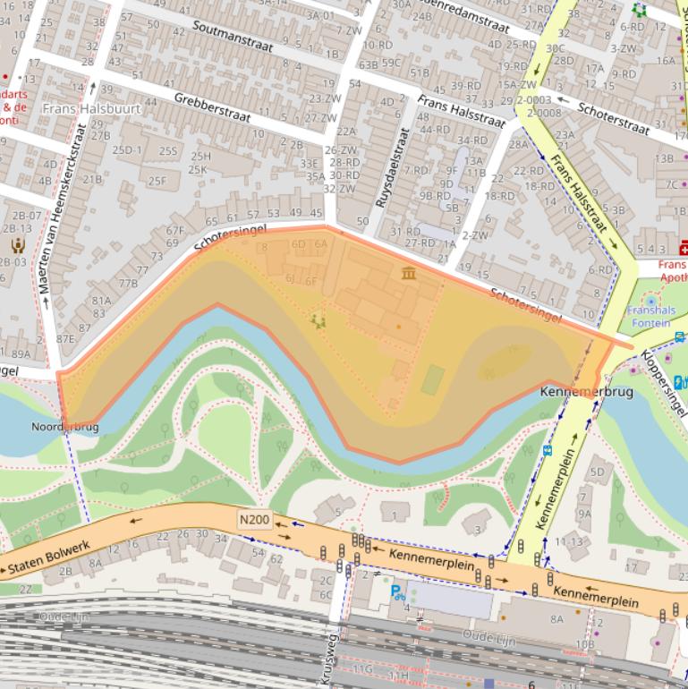 Kaart van postcodegebied 2021GE.