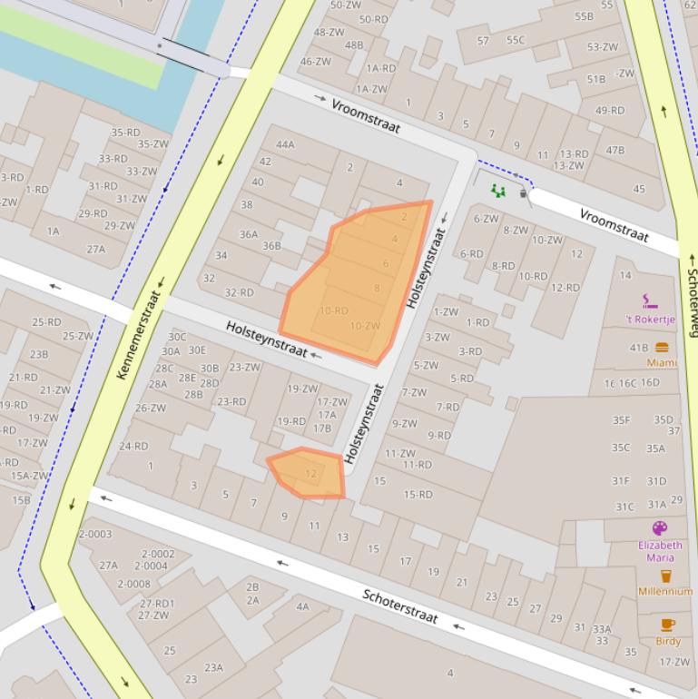 Kaart van postcodegebied 2021HK.