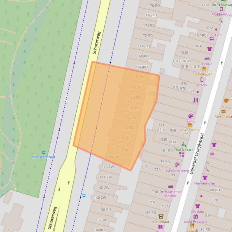 Kaart van postcodegebied 2021HV.