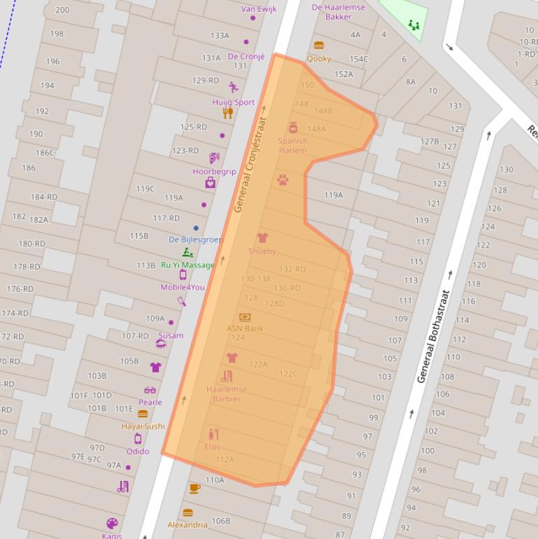 Kaart van postcodegebied 2021JM.