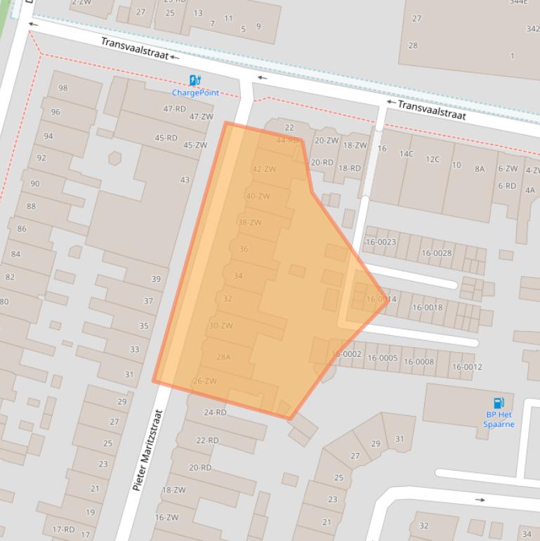 Kaart van postcodegebied 2021RC.