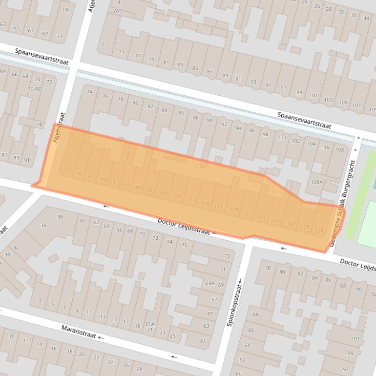 Kaart van postcodegebied 2021RH.