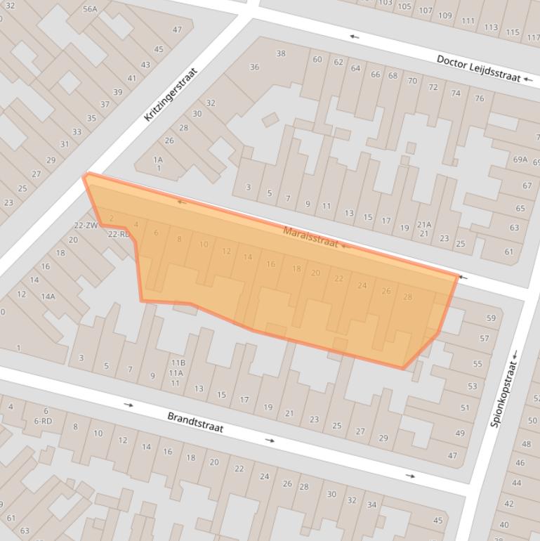 Kaart van postcodegebied 2021SK.