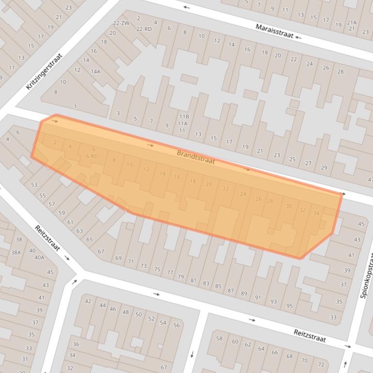 Kaart van postcodegebied 2021SM.