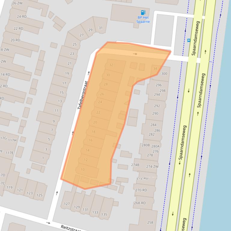 Kaart van postcodegebied 2021SP.