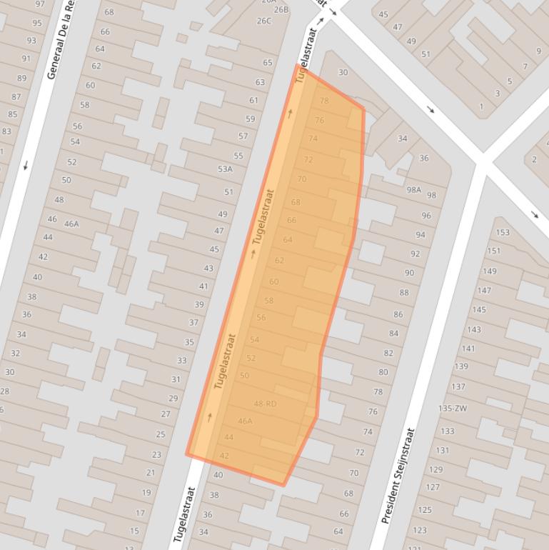 Kaart van postcodegebied 2021TD.