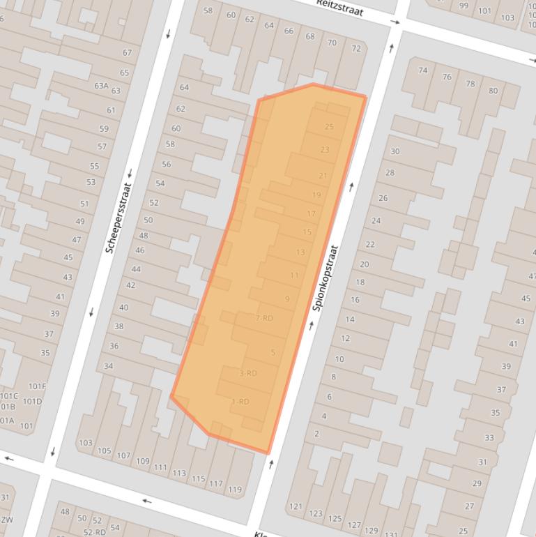 Kaart van postcodegebied 2021TH.
