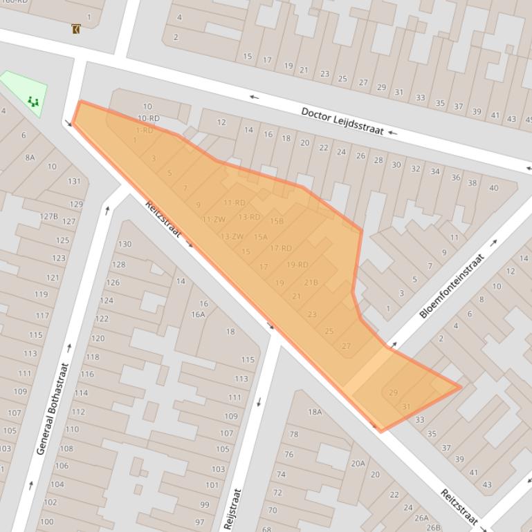 Kaart van postcodegebied 2021TM.