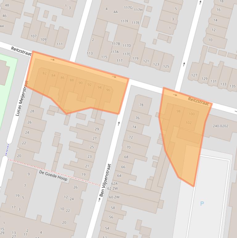 Kaart van postcodegebied 2021TV.