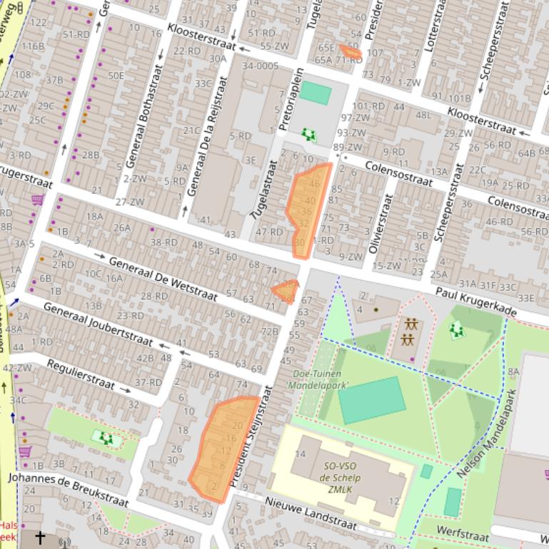 Kaart van postcodegebied 2021VE.