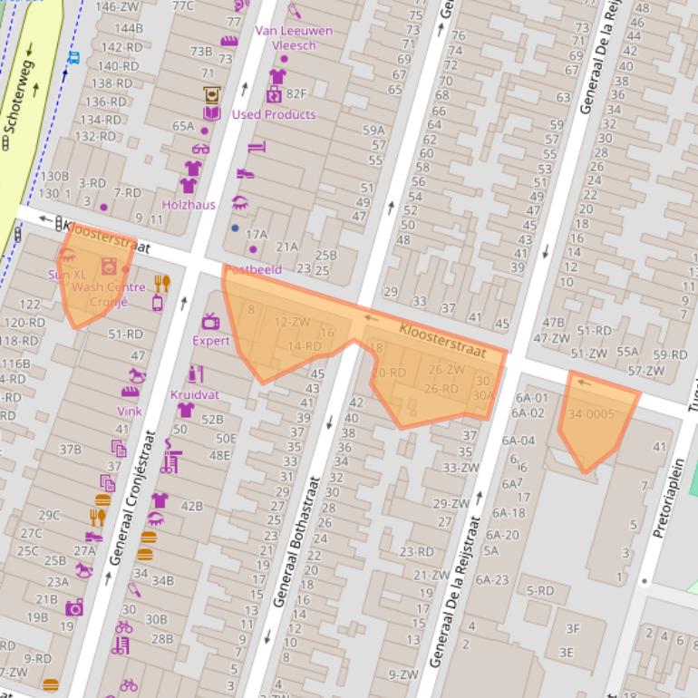 Kaart van postcodegebied 2021VN.