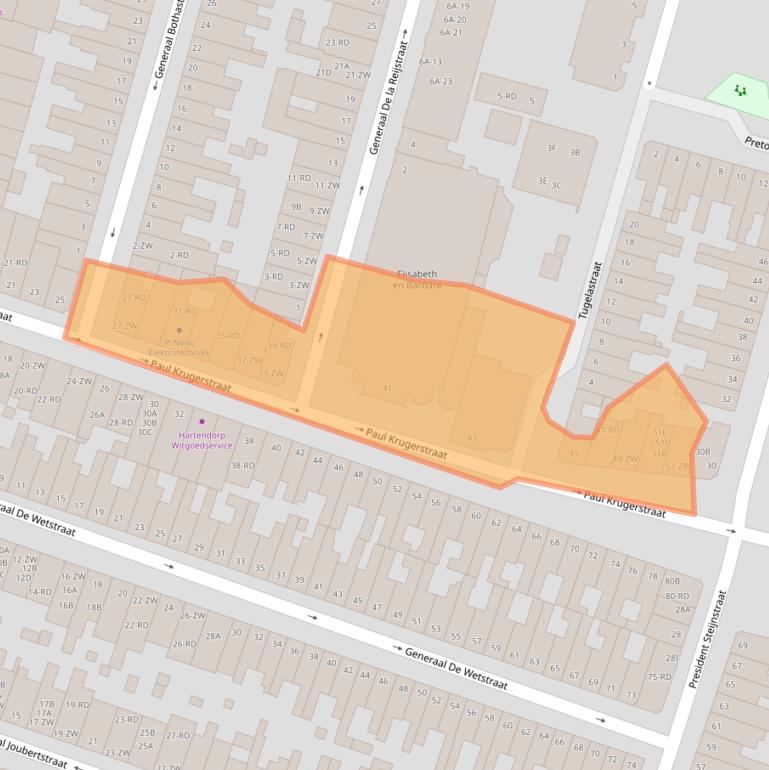 Kaart van postcodegebied 2021XM.