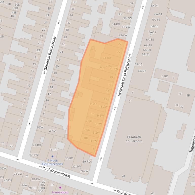Kaart van postcodegebied 2021XR.