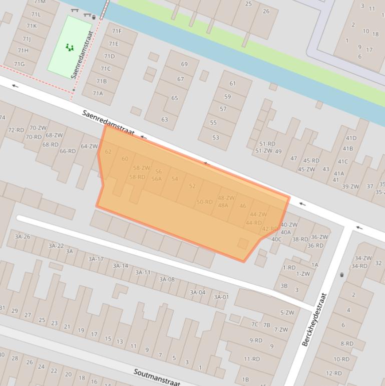 Kaart van postcodegebied 2021ZT.