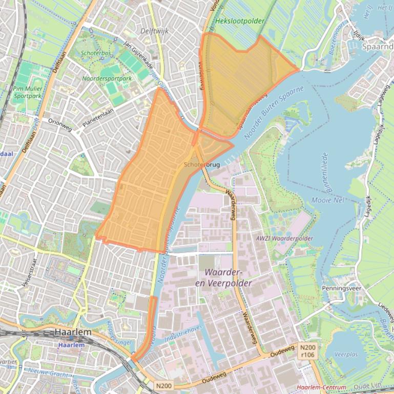 Kaart van postcodegebied 2022.