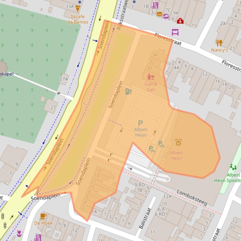 Kaart van postcodegebied 2022BA.