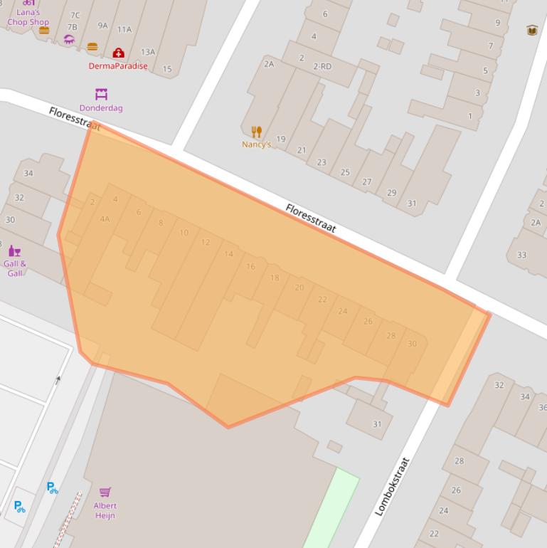 Kaart van postcodegebied 2022BE.