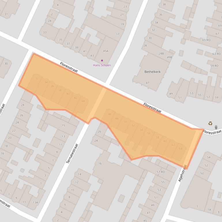 Kaart van postcodegebied 2022BG.