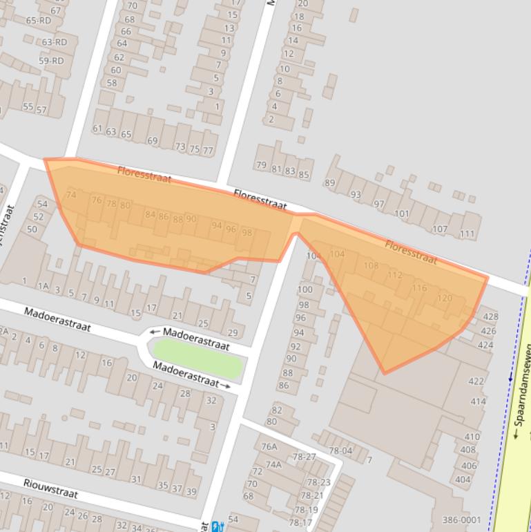 Kaart van postcodegebied 2022BH.